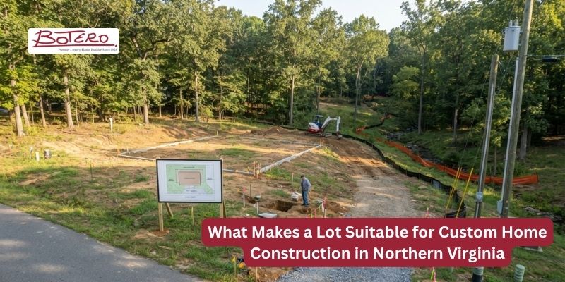 Custom home construction on a suitable lot in Northern Virginia